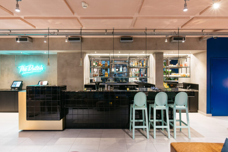 Trendy bar at Maastricht boutique hotel Hotel The Dutch